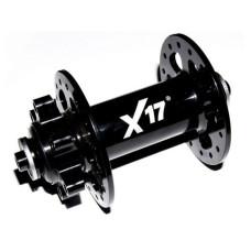 Втулка передняя X17 XC Light алюминиевая под дисковый тормоз, промышленные подшипники, 32 отверстия, черная